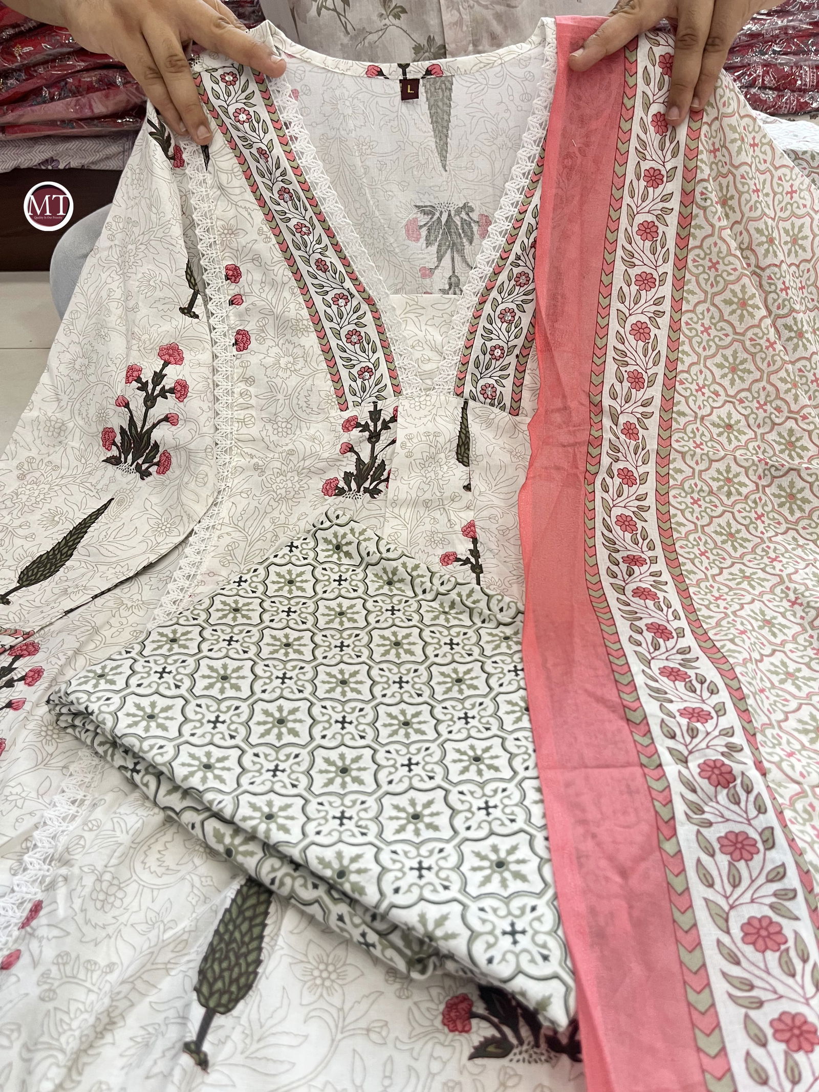 Mt Premium Cotton Printed Designer Kurti With Bottom Dupatta Wholesale Shop In Surat